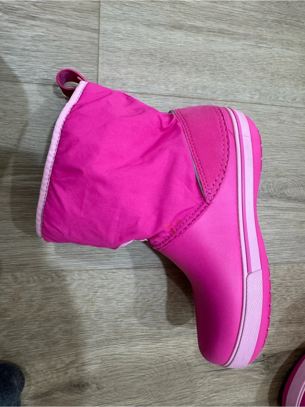 Crocs Pink Winter Boots Girls Size 2